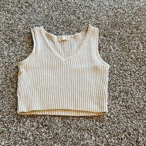 PacSun Beige Ribbed Tank Top